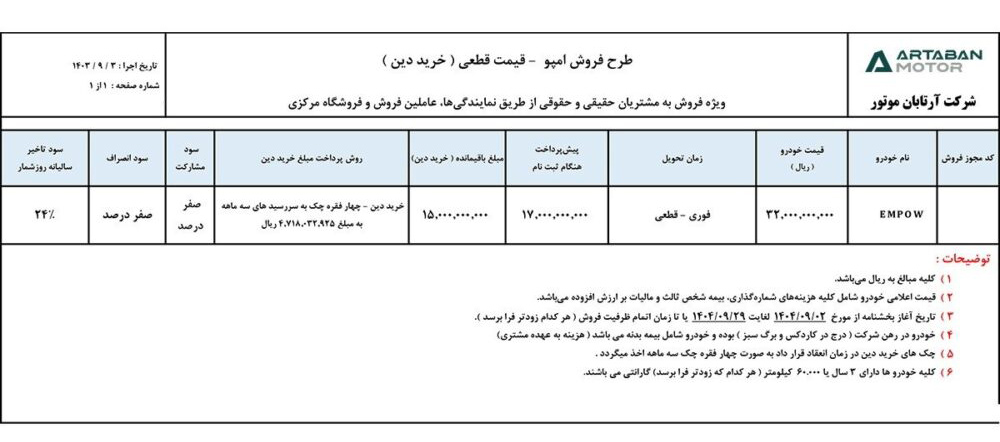 شرایط فروش گک امپو هیبریدی