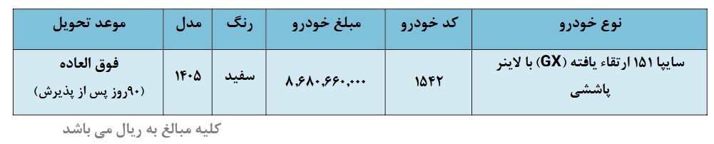 شرایط فروش وانت سایپا 151